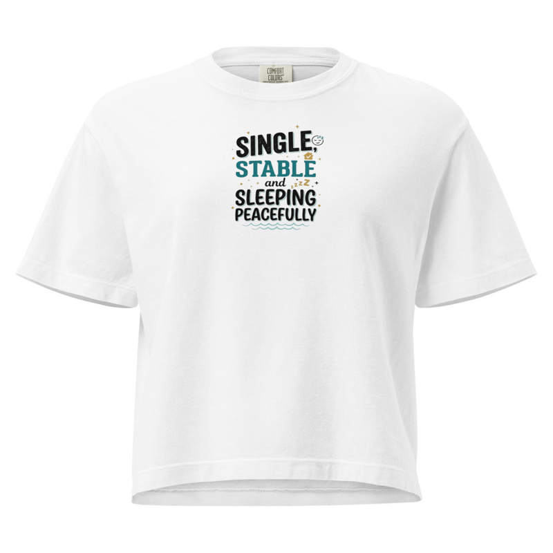 Single & Stable heavyweight boxy tee β S, White