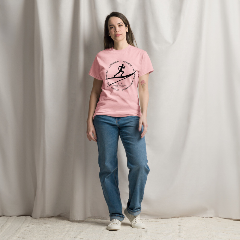 Running into Purpose Unisex classic tee – L, Light Pink