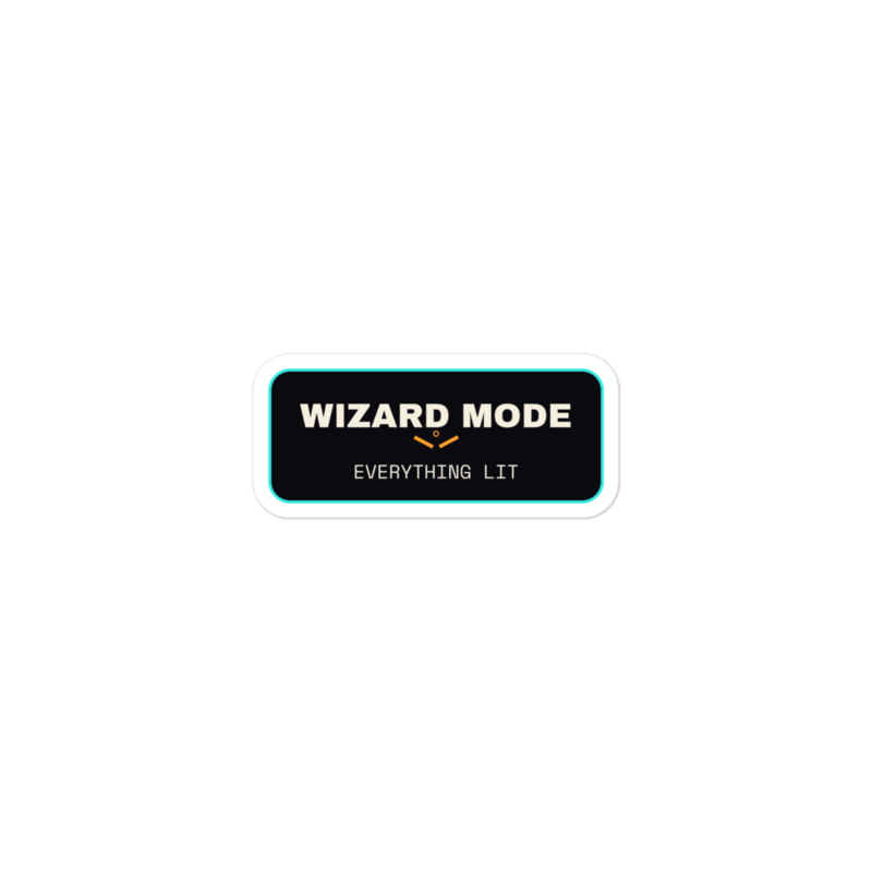 WIZARD MODE Sticker mockup