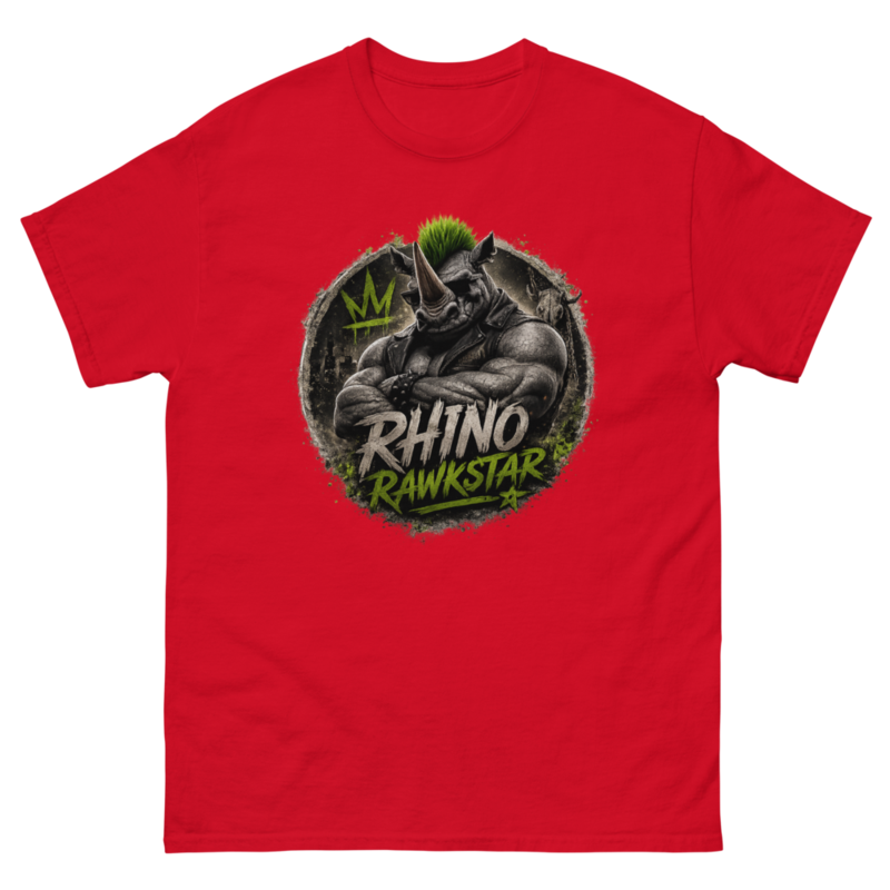 Rhino Rawkstar: Emblem Classic Tee — Red / L
