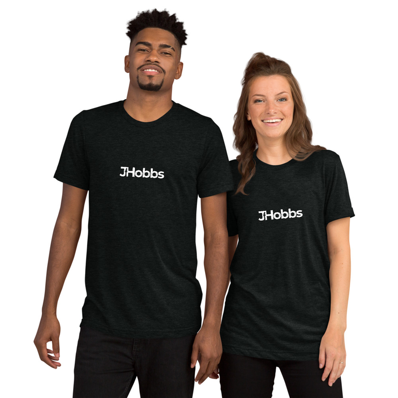 White JHobbs Logo Adult Tri-Blend Short sleeve t-shirt