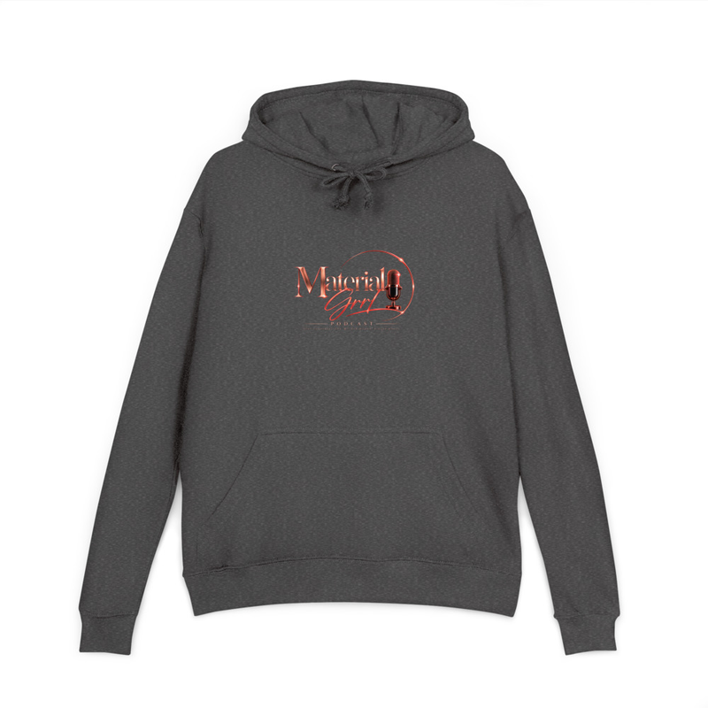 Material Grrl French Terry Hoodie – L, Charcoal Heather