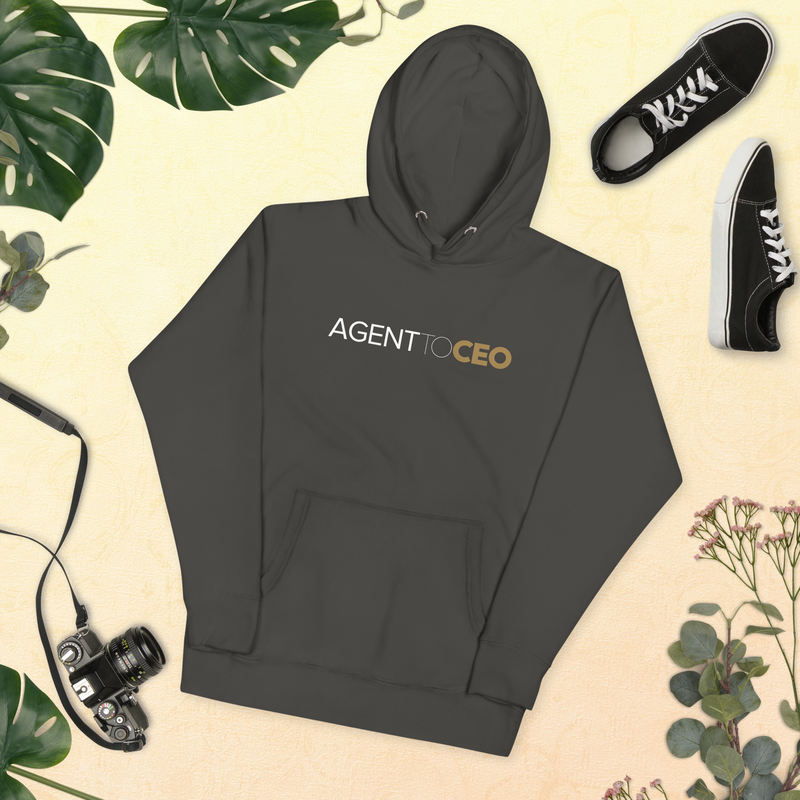 Agent To CEO Unisex Hoodie – XL, Vintage Black