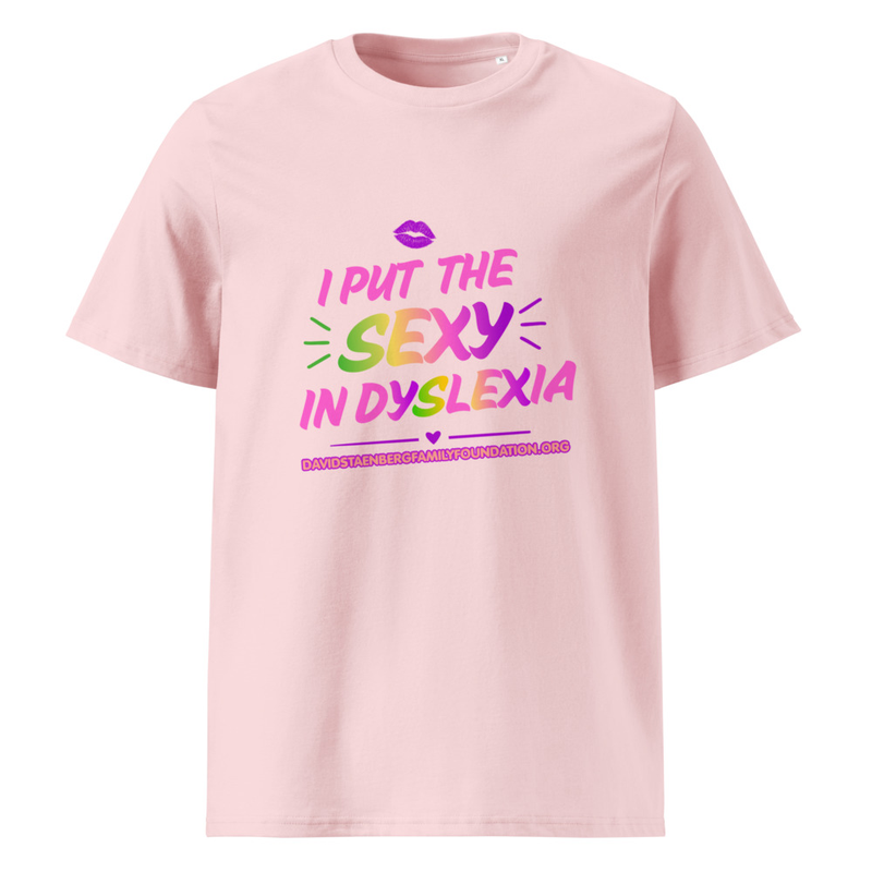 Unisex Organic Cotton Creator 2.0 T-Shirt | Dyslexia v1 – XS, Cotton Pink