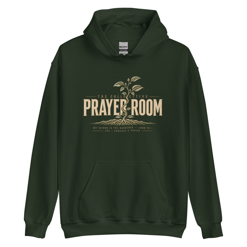 Unisex Hoodie Prayer Room – 5XL, Forest Green