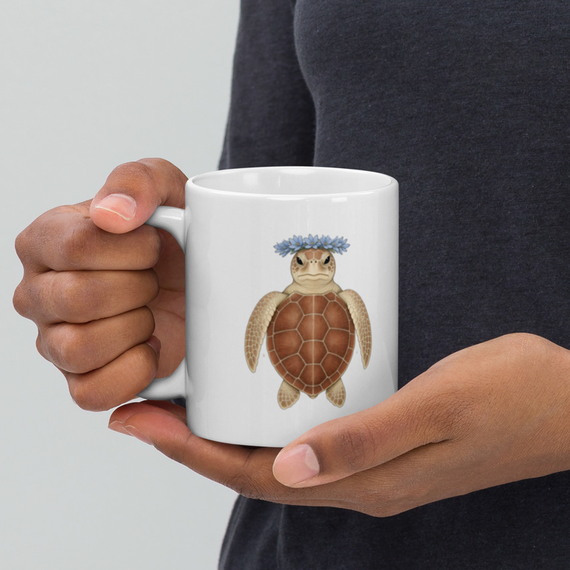 Loggerhead Flower Crown Mug — Floof
