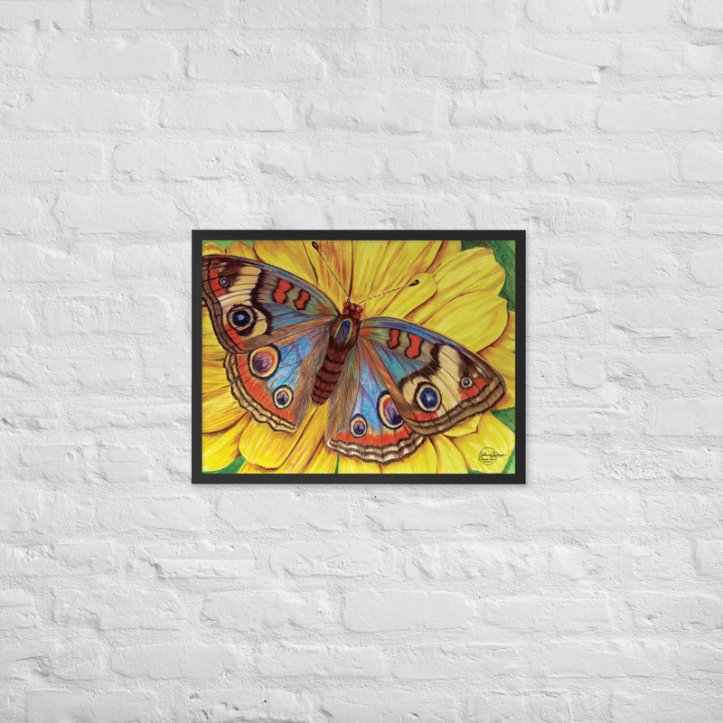 On The Wings Of Love Framed Print – 18″×24″, Black
