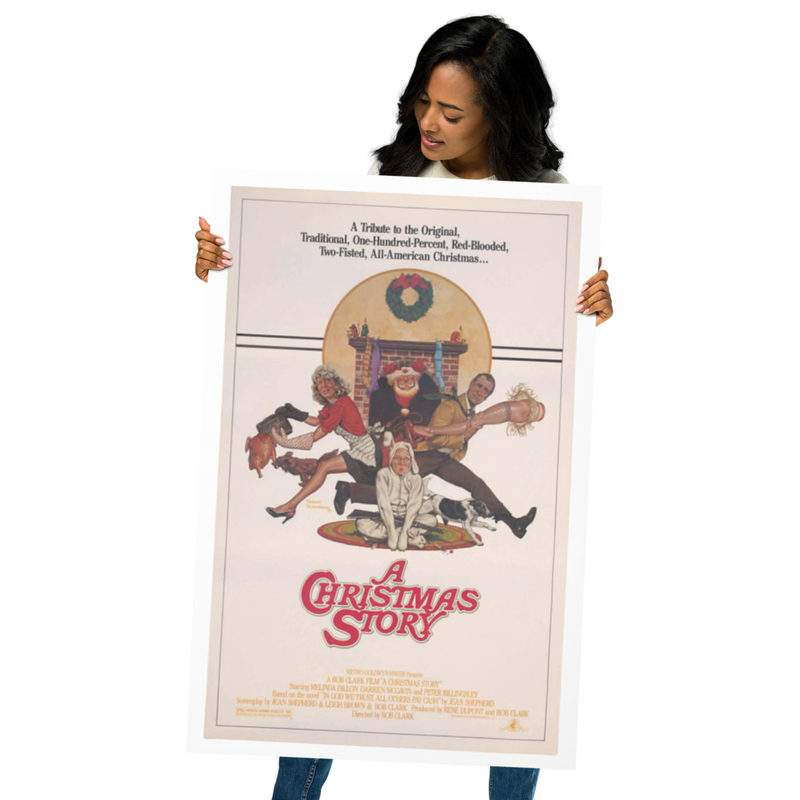 A Christmas Story Original Movie Poster Created by Robert Tannenbaum On Luster Photo Paper
