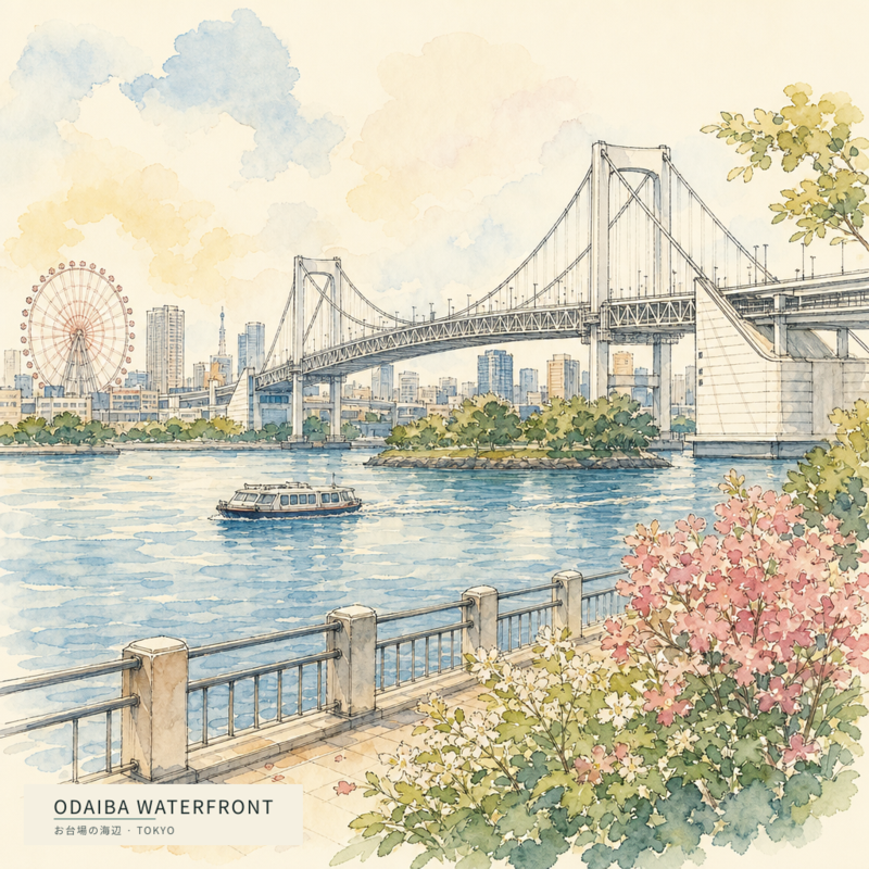 Odaiba Waterfront(お台場の海辺)のアートワーク