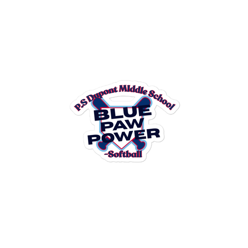 Blue Paw Power Sticker