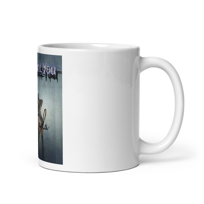 White glossy "I Will Haunt You" mug