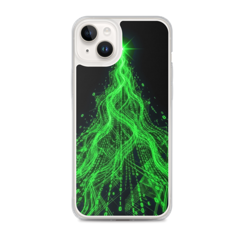 Uncle Benny ® Data Stream IBM Quantum Computer iPhone Case Neon Green EST. 2020