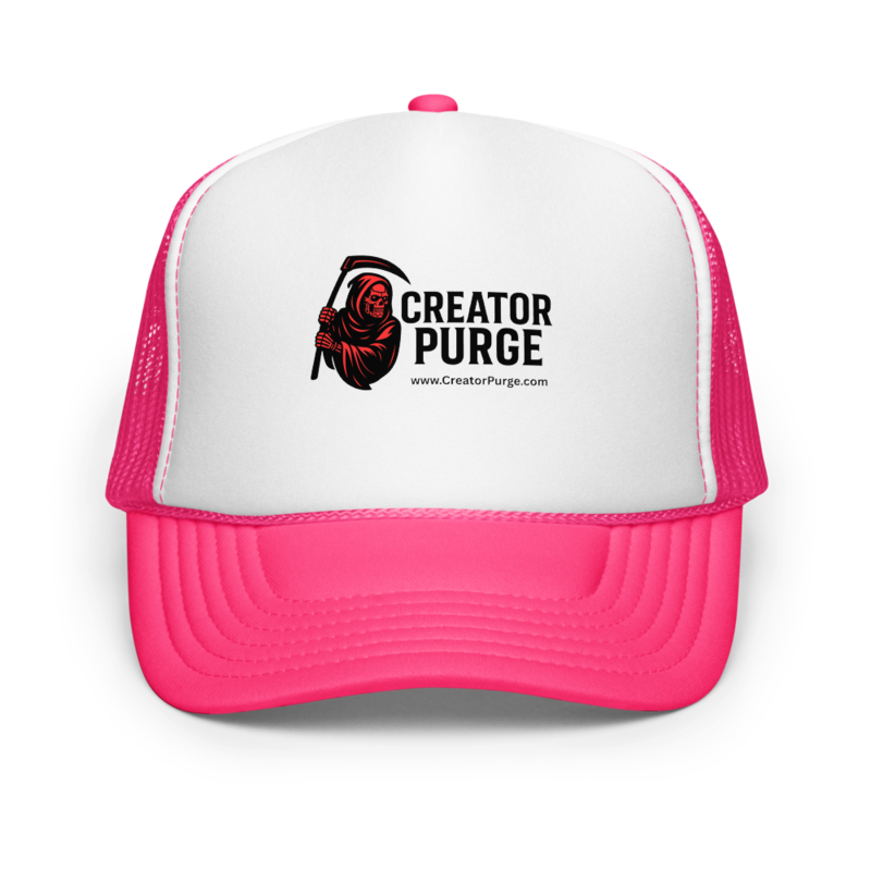 Creator Purge Logo Foam Trucker Hat in Hot Pink/ White/ Hot Pink