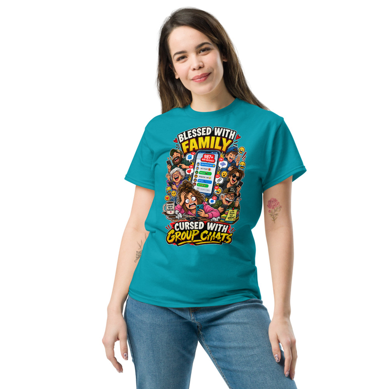 Group Chat - Unisex classic tee – 2XL, Tropical Blue