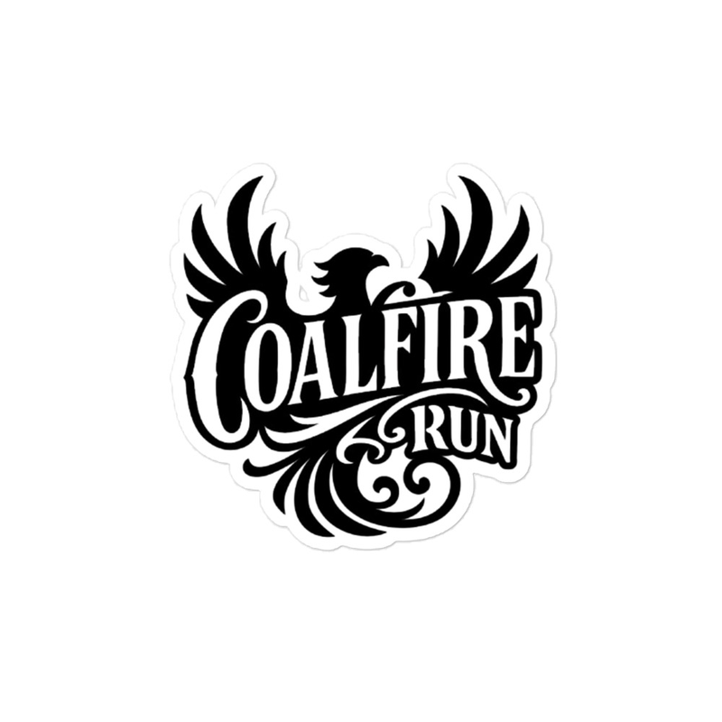 Black and White Logo Sticker