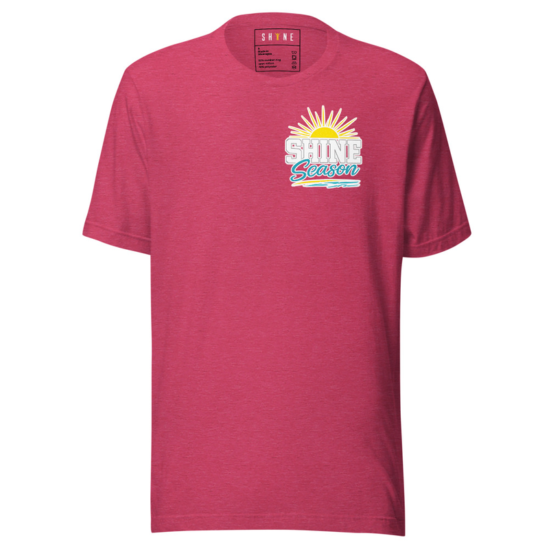 SHINE Season T-shirt – 3XL, Heather Raspberry
