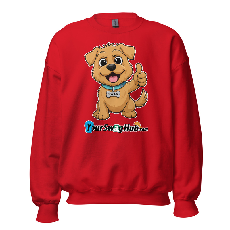 Swag | YourSwagHub.com Thumbs-up Unisex Sweatshirt – S, Red