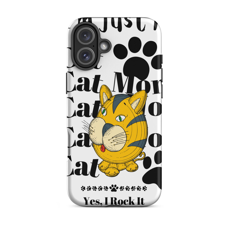 Tough Case for iPhone®: Just A Cat Mom – iPhone 16 Plus, Matte