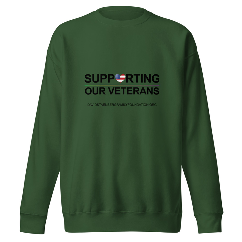 Unisex Premium Sweatshirt | Veteran's Day v1 – XL, Forest Green