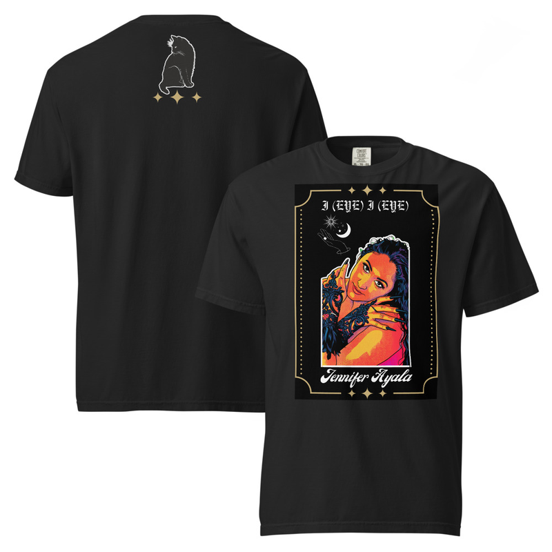 Black Cat Energy - I (Eye) Tarot Portrait Heavyweight Tee