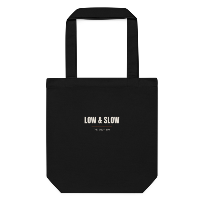 LOW & SLOW Tote mockup