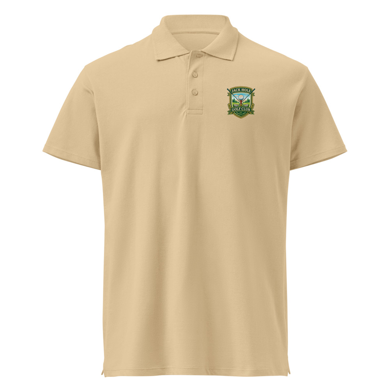 Jack Hole Golf Club Premium pique polo shirt (Women's) – M, Sand