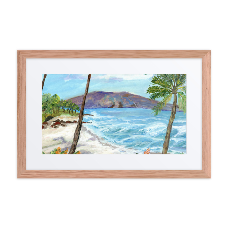 Framed & Matted – 12″×18″, Red Oak