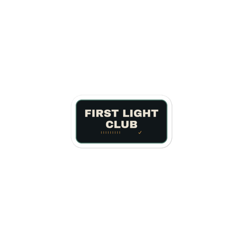 FIRST LIGHT CLUB Sticker mockup