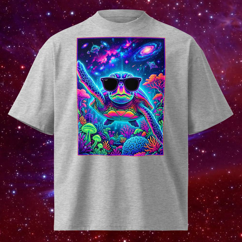 Hipster Turtle - Hipster Turtle / Heather Grey / S