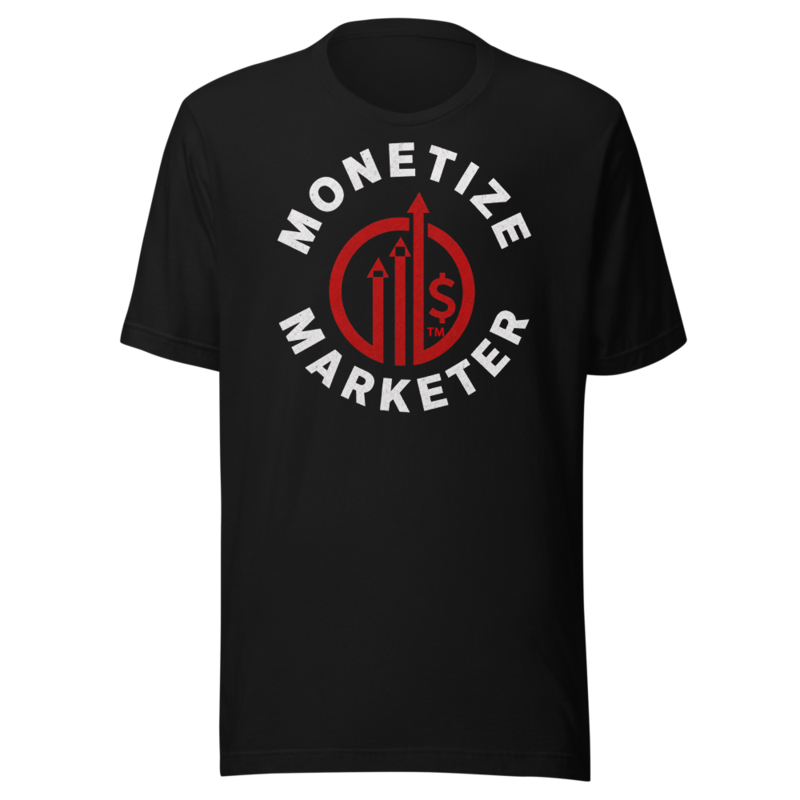 Monetize Marketer Circle Badge · Solid Red Tee