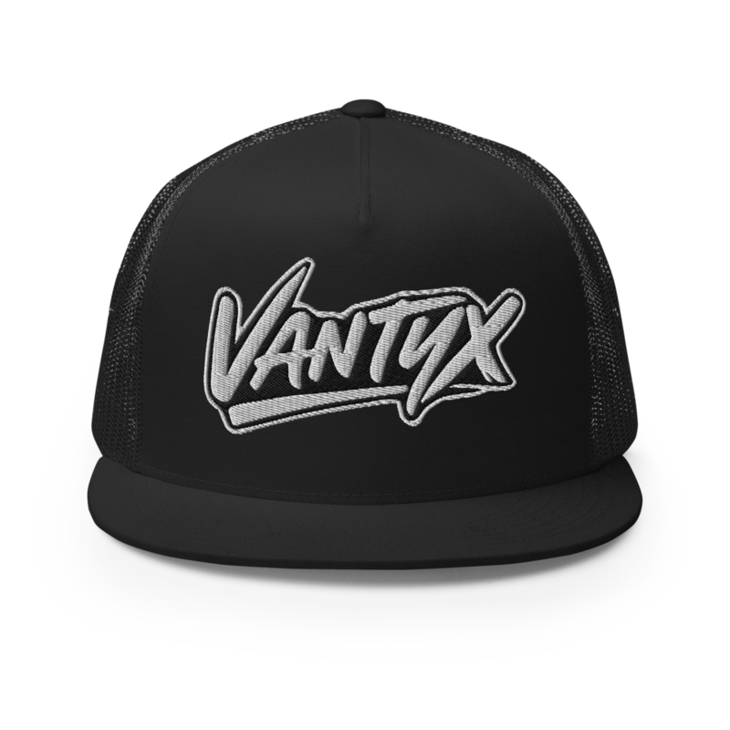 Vantyx - Snapback Trucker Cap - Solid Black & White