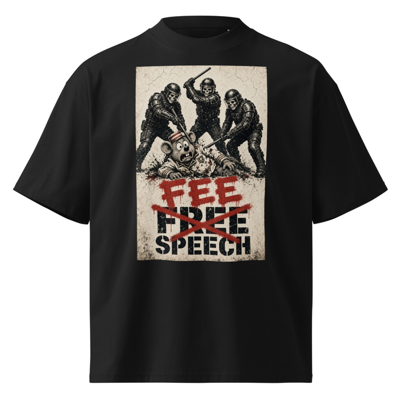 Fee Speech oversized high neck t-shirt