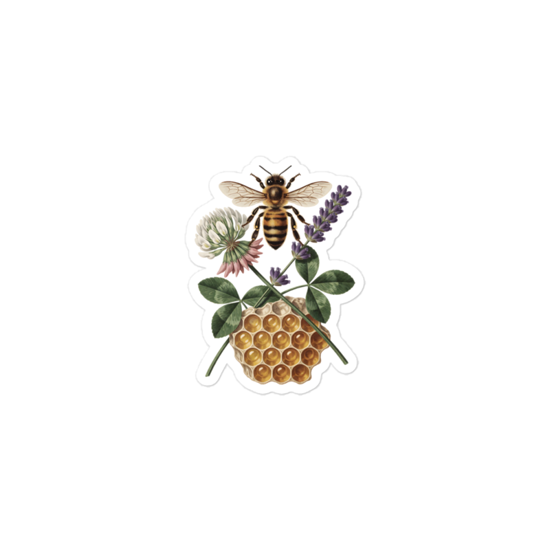 Botanical Etching Stack Sticker (Artist Series) mockup