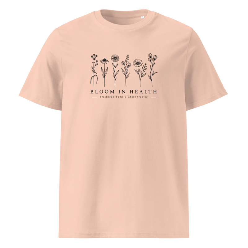 Bloom in Health Organic T-Shirt – XL, Fraiche Peche