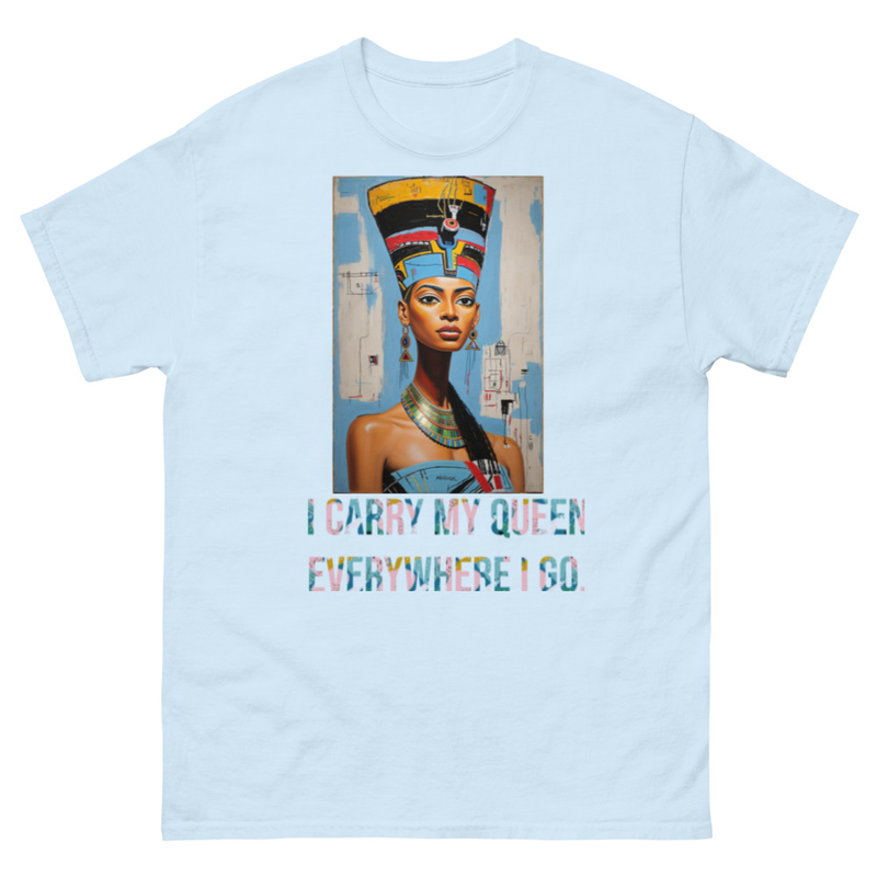 I CARRY MY QUEEN EVERYWHERE I GO - IV - Mens classic tee – S, Light Blue