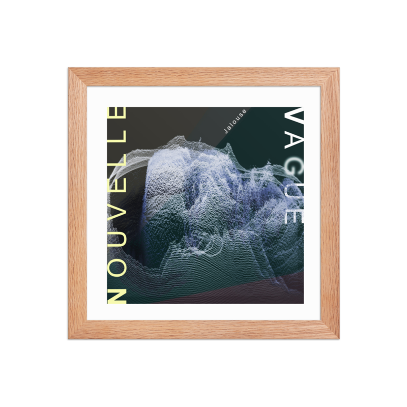 Print Nouvelle Vague encadré – 10″×10″, Red Oak