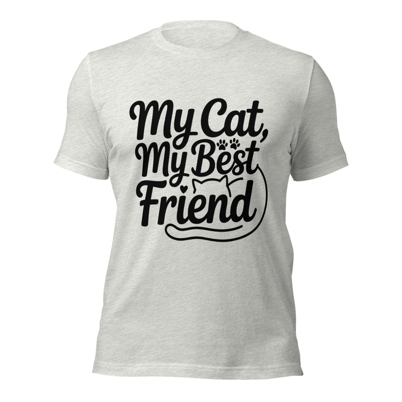 My Cat, My Best Friend Tee in Ash