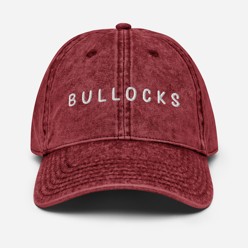 Bullocks - Vintage Cotton Twill Cap - Dad hat - Funny Hat - Funny Gifts - Greatest Dad Hats - Funniest Dad Hats