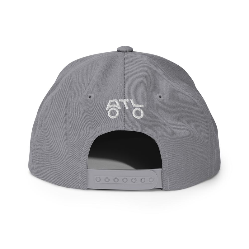 Snapback Hat - WHITE (REAR BRAND MARK) – One size, Silver
