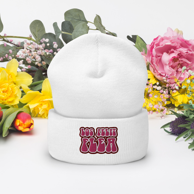 Los Feliz Flea Logo Text Cuffed Beanie