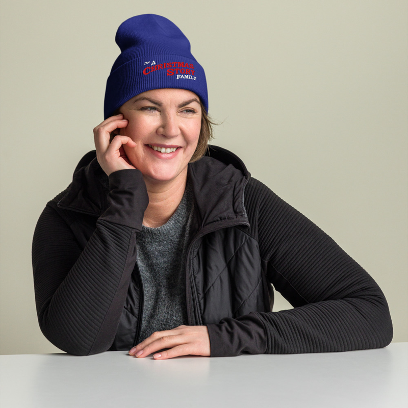 Cuffed Beanie: A Christmas Story Family Style – One size, Royal