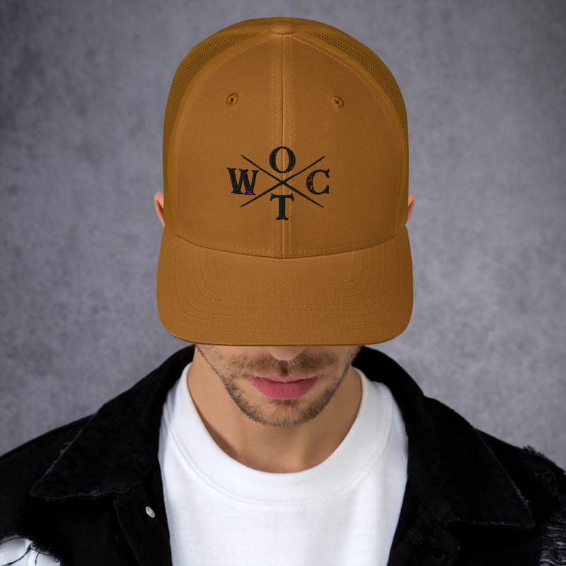 OTWC - Trucker Cap - Black Text – One size, Caramel
