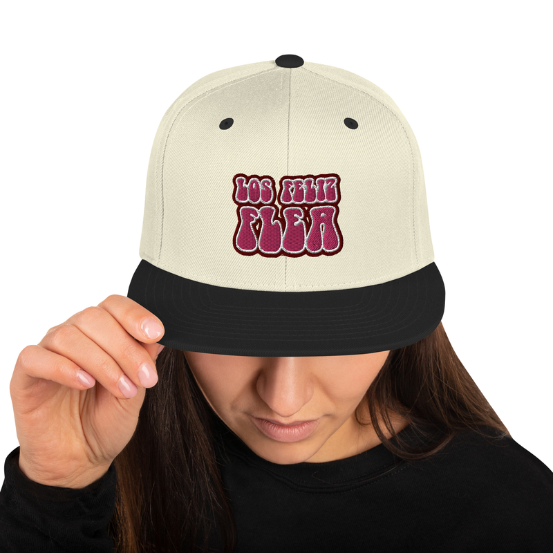 Los Feliz Flea Logo Text Snapback Hat