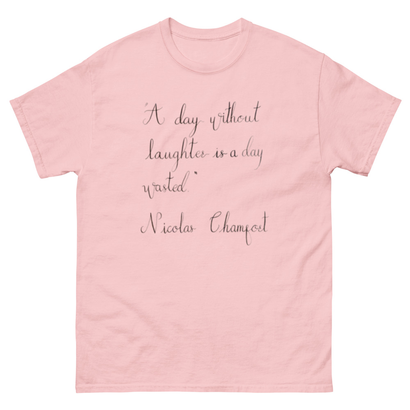 Nicolas Chamfort - “A day without laughter is a day wasted” – M, Light Pink