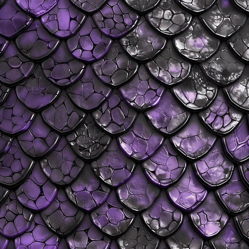 Purple & Black Dragon Scales Flip-Flops House or Outdoor Slippers