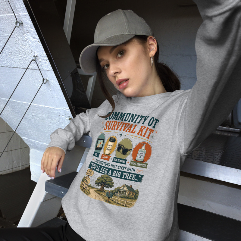Community OT Survival Kit Crew Neck | Funny Occupational Therapy Crew Neck