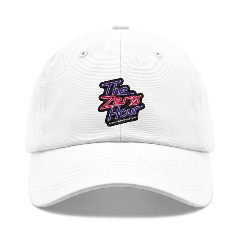 White Peached cotton twill dad hat