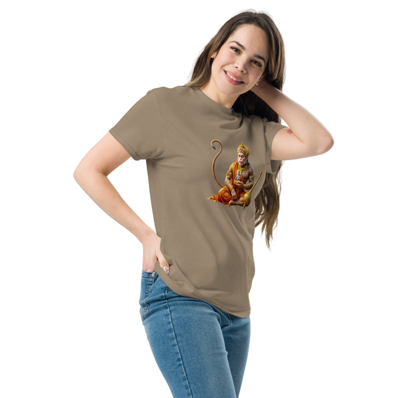 Hanuman Meditation Tee – XL, Brown Savana