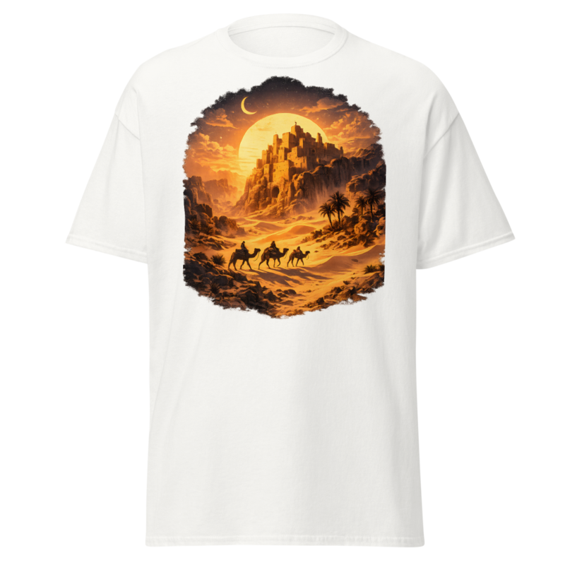 A Desert Caravan Walking into the Kasbah