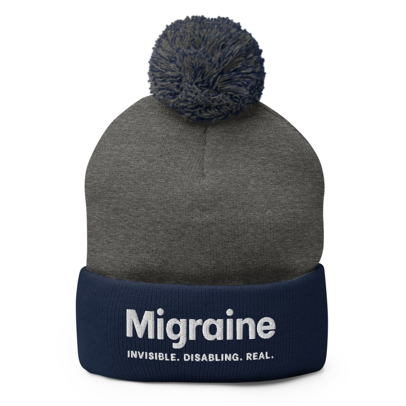 Migraine Awareness Pom-Pom Beanie thumbnail 6